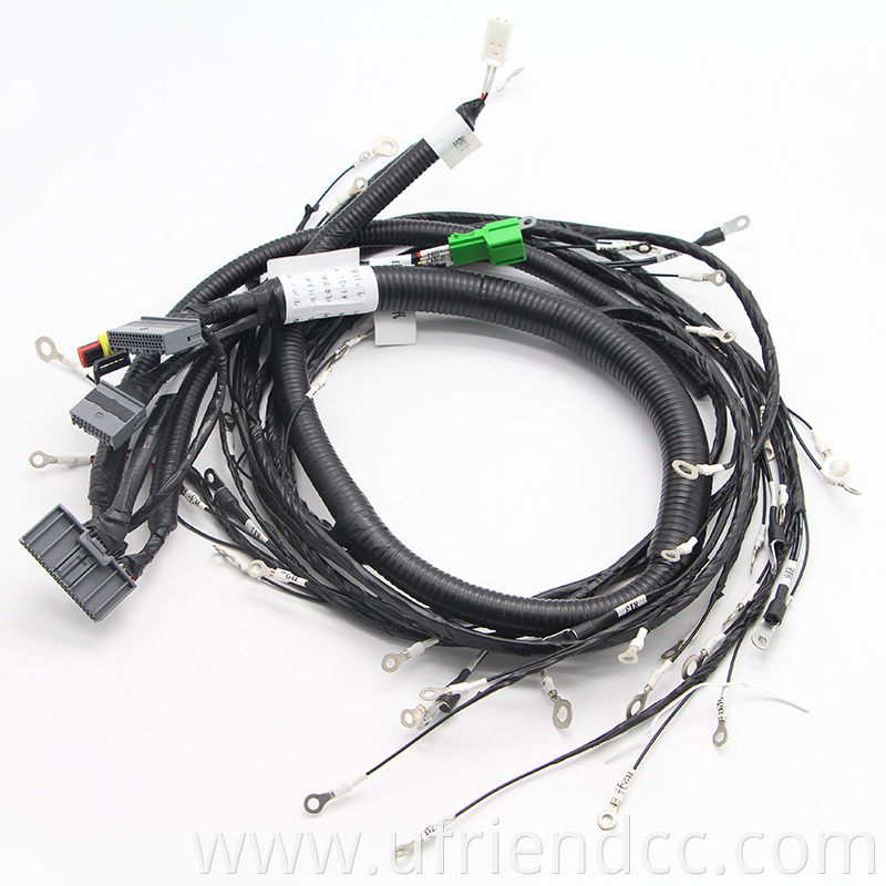 complete engine radio auto wiring harness with customized 3.0 Pitch Dual-Row Female Housing or JST XH connector